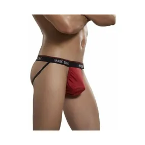 100% silk jock strap red l/xl