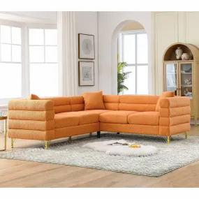 81.5" L-Shaped Corner Sofa, 5-Seater with 3 Cushions for Living Room or Office