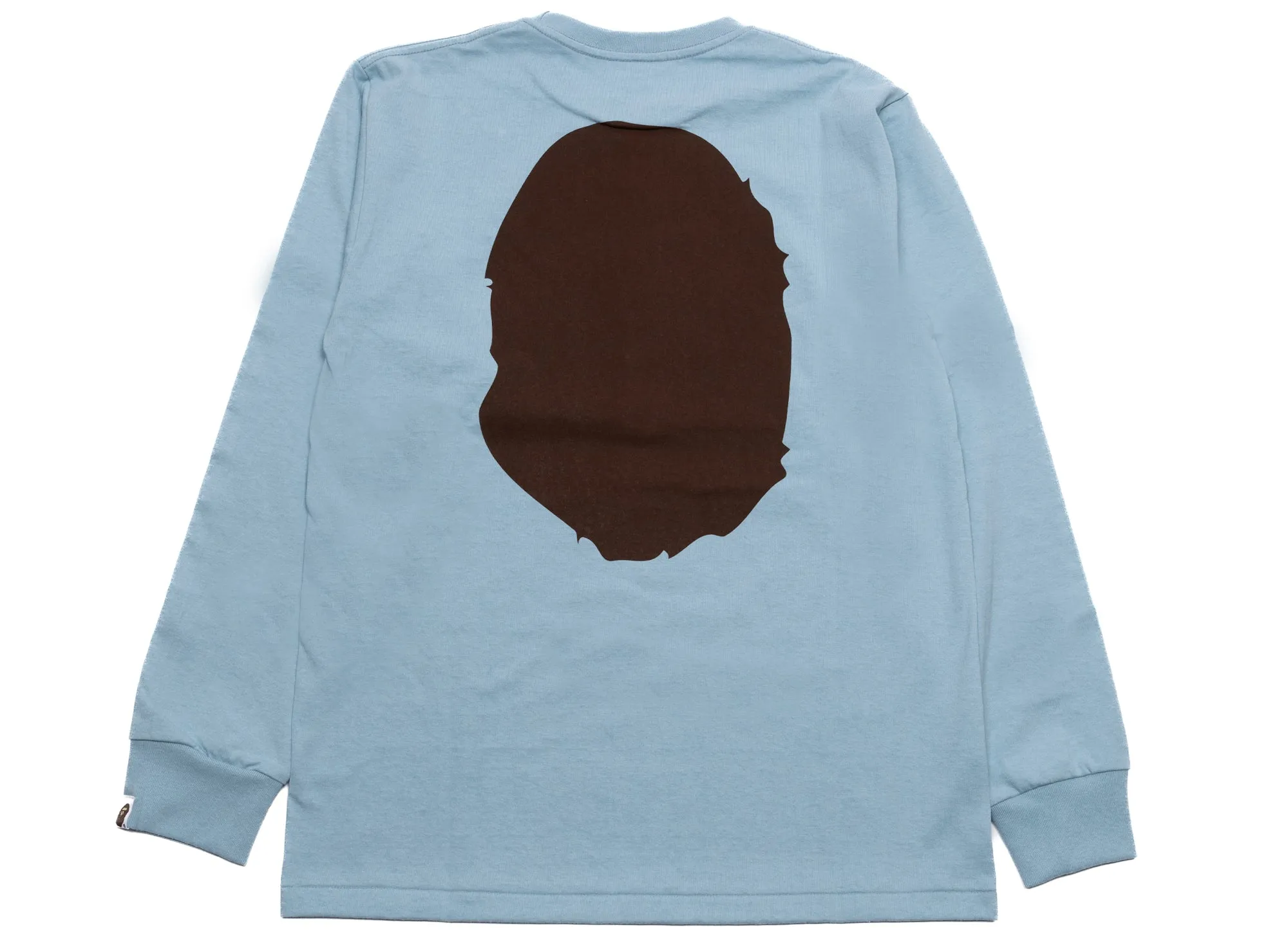 A Bathing Ape Big Ape Head L/S Tee in Sax