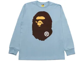 A Bathing Ape Big Ape Head L/S Tee in Sax