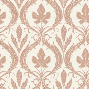 Adirondack Damask Wallpaper in Clay/Beige from Damask Resource Library