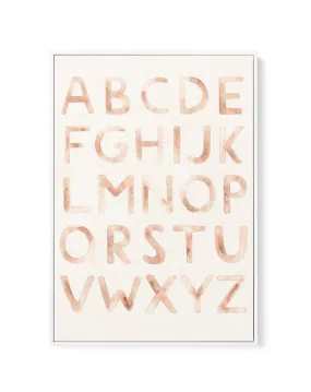 Alphabet Boheme | Framed Canvas Art Print