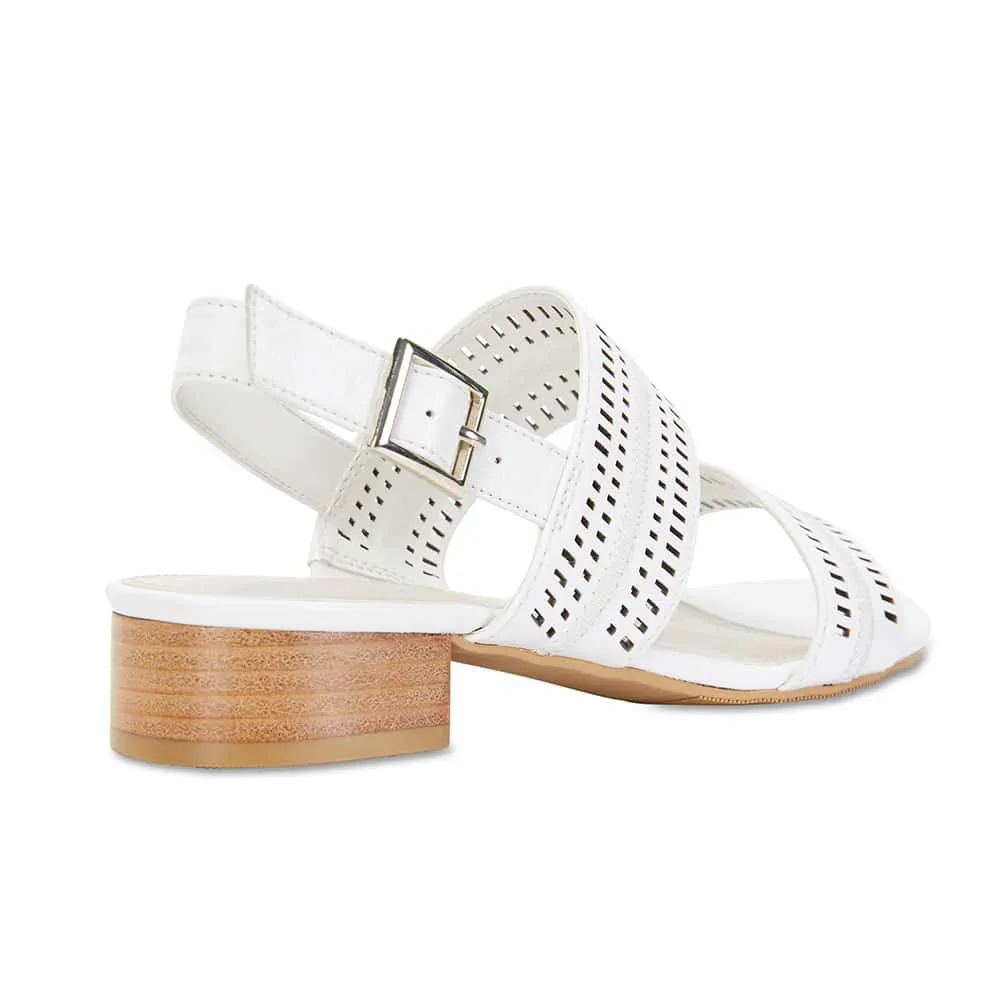 Altona Heel in White Leather