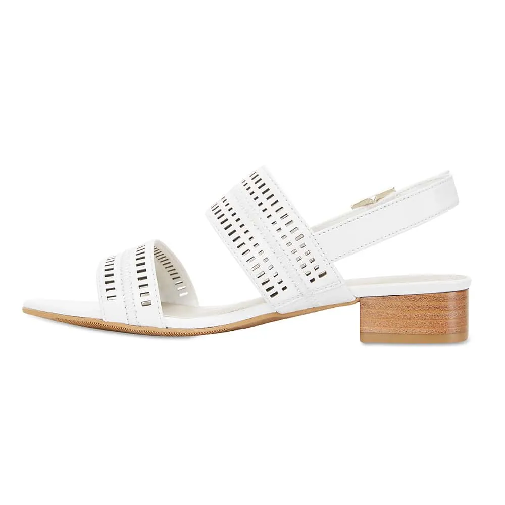 Altona Heel in White Leather