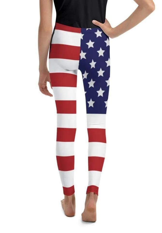 American Flag Youth Leggings