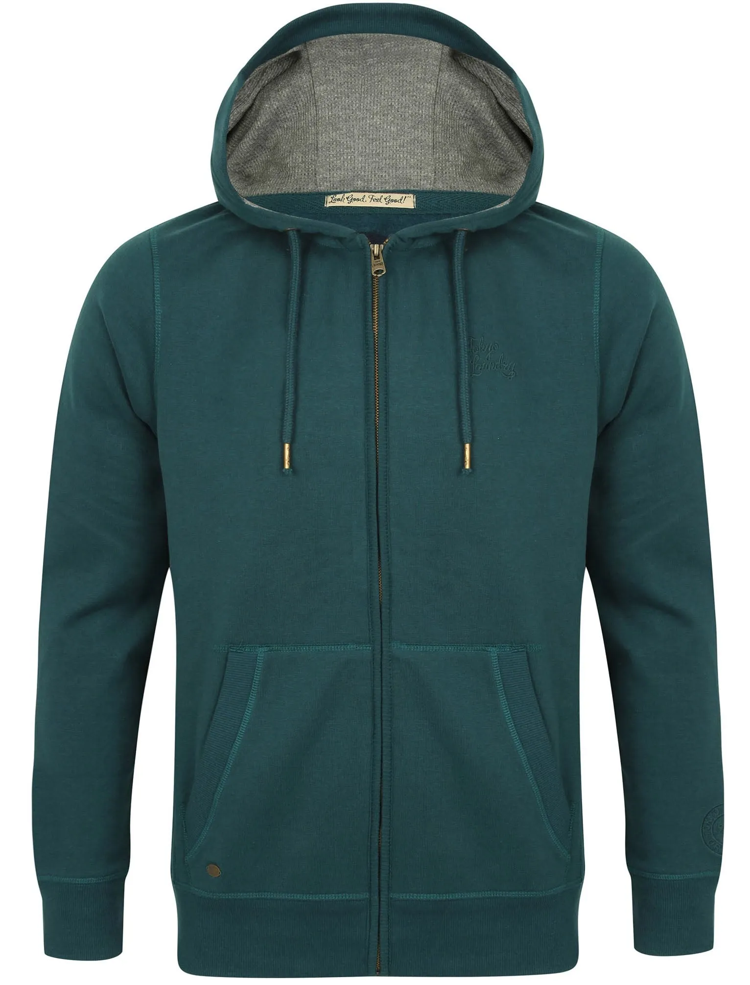 Ashwood Zip Through Hoodie in Tokyo Teal - Tokyo Laundry