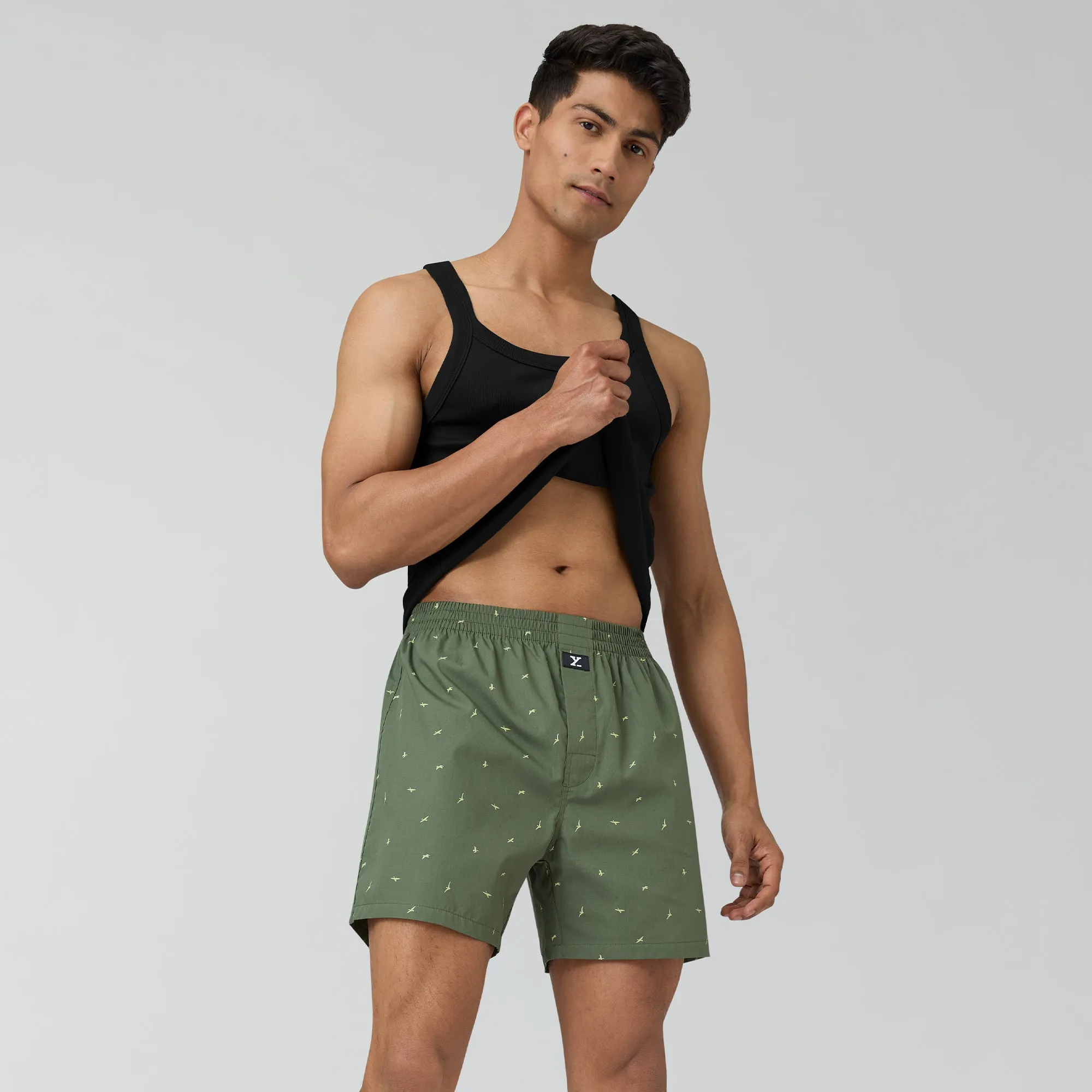 Astor Lounge Inner Boxers Wings Green