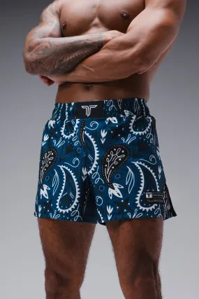 Bandana Fight Shorts (5"&7“ Inseam) - Blue