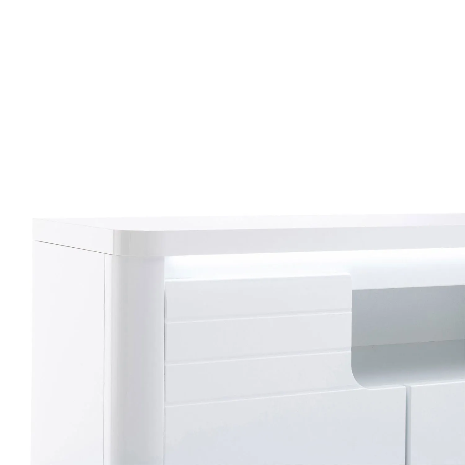 Bellini White High Gloss Wooden TV Unit