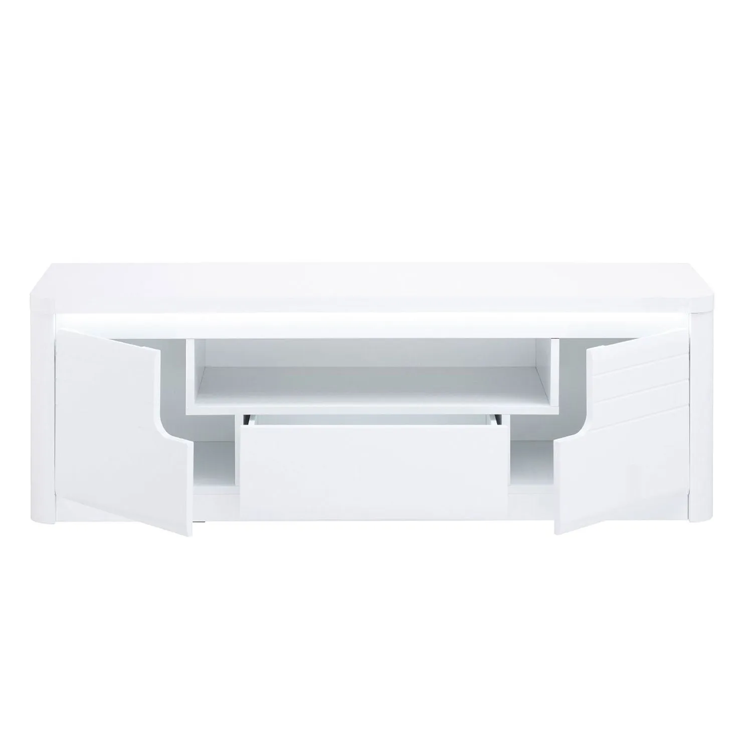 Bellini White High Gloss Wooden TV Unit