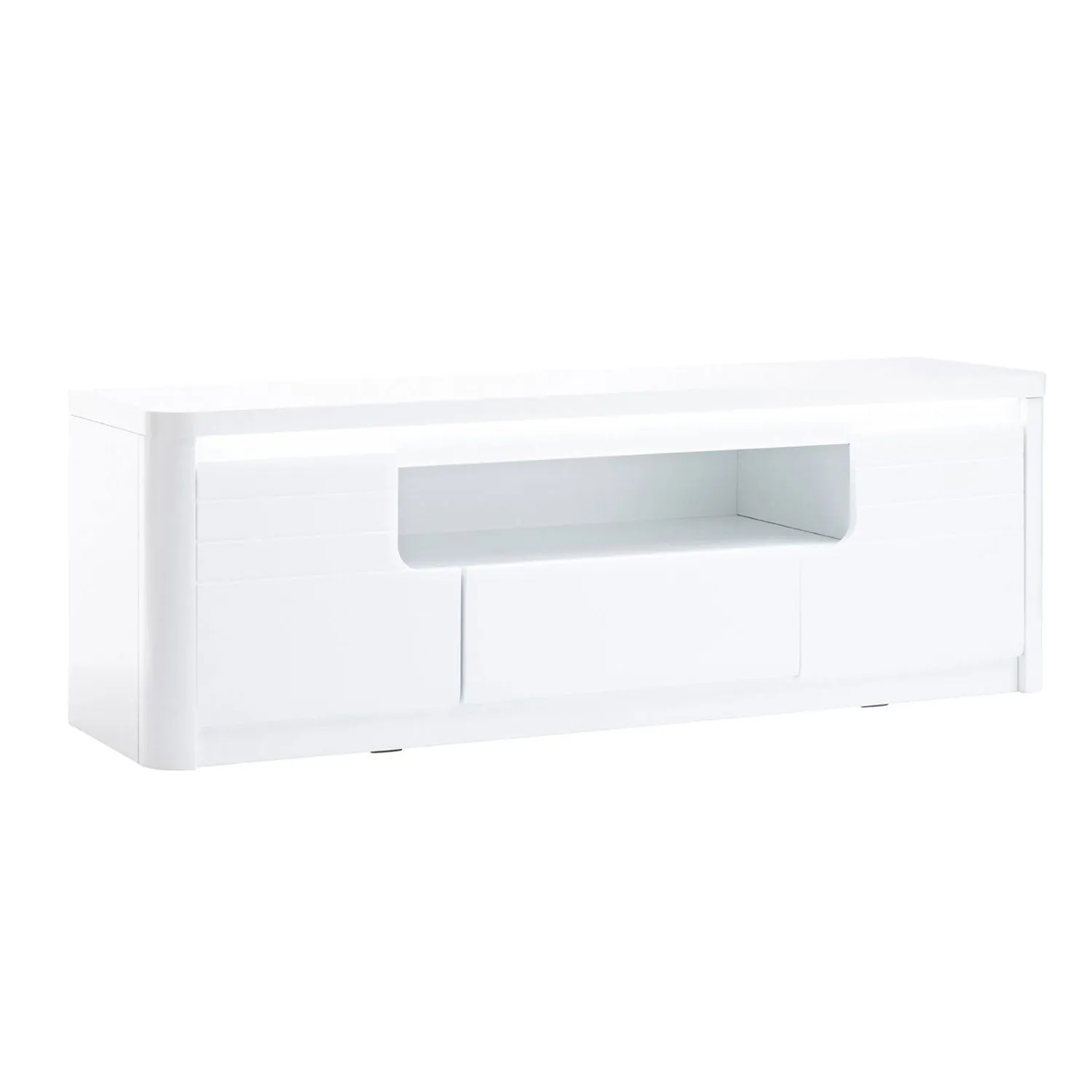 Bellini White High Gloss Wooden TV Unit