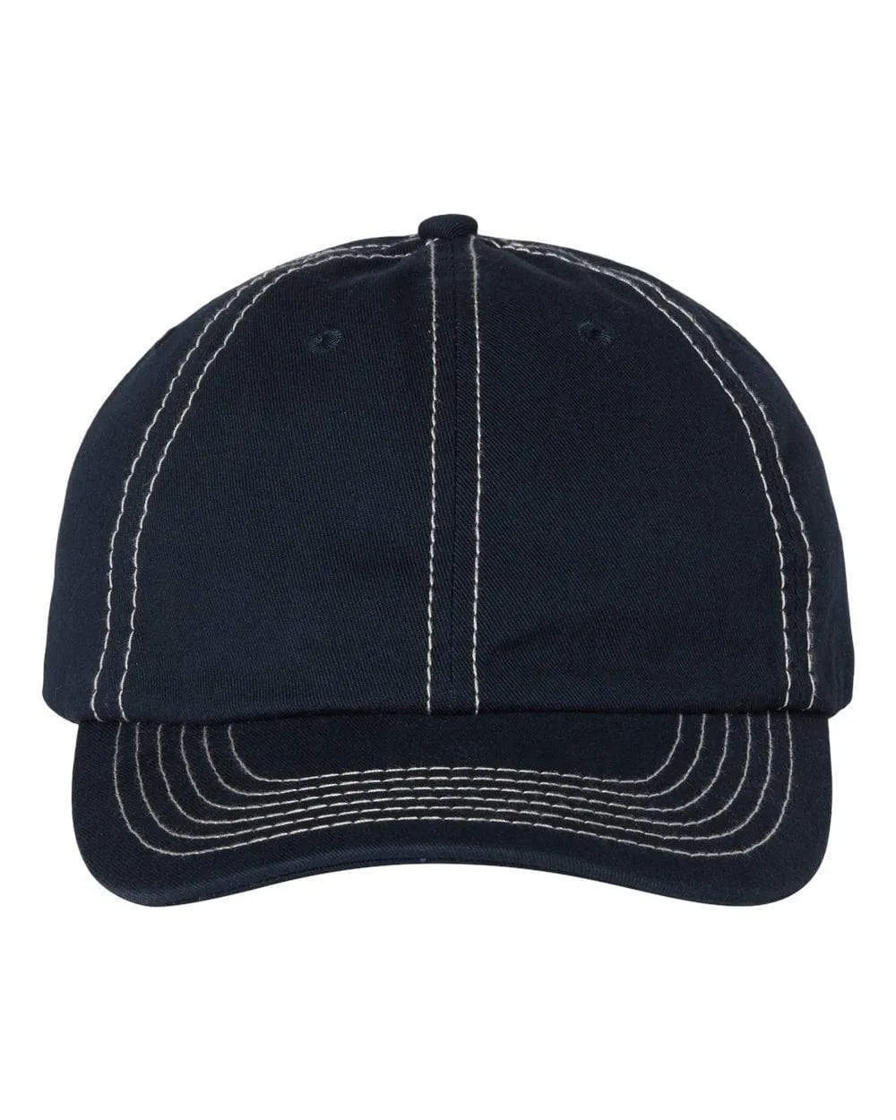 Bio-Washed Classic Dad's Cap w/ Contrast Stitch