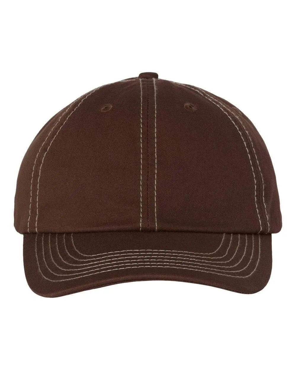 Bio-Washed Classic Dad's Cap w/ Contrast Stitch