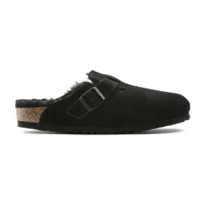 Birkenstock Clogs - Boston Fur - Black