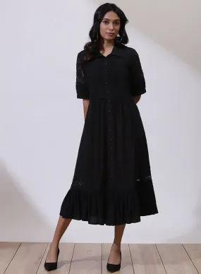 Black Russell Net Dress