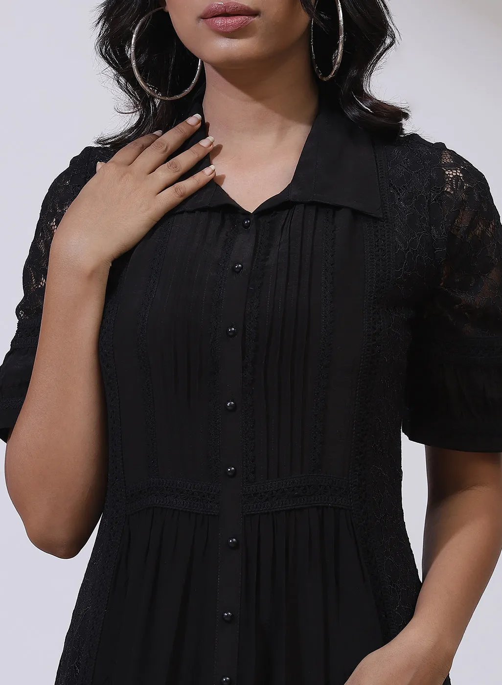 Black Russell Net Dress