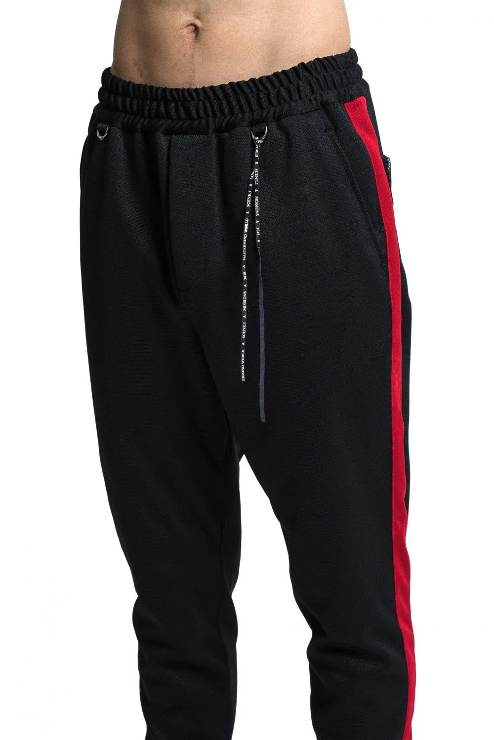 Black Side Strip Track Pants