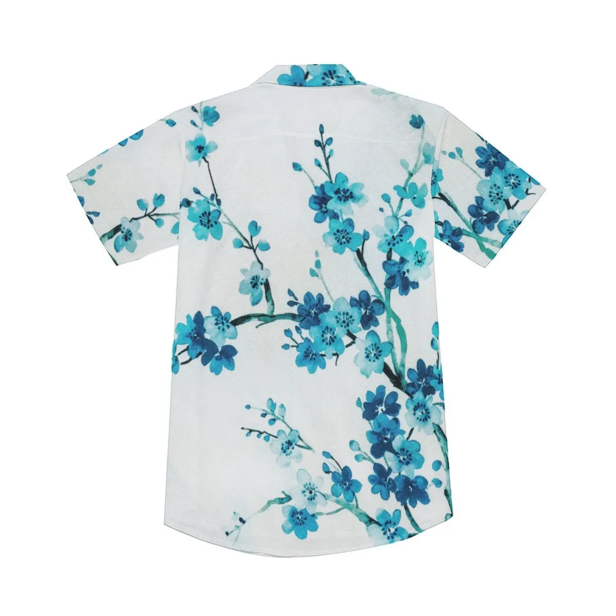 Blue Floral Shirt Men, Men's floral shirt, Romantic Shirt Men, Spring Summer Top, Summer Shirt Men, Vneck shirt men, Vacation Shirt men