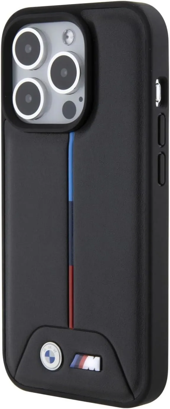 BMW Quilted Tricolour Case for iphone 15 Pro Max 6.7" Black - BMHCP15X22PVTK