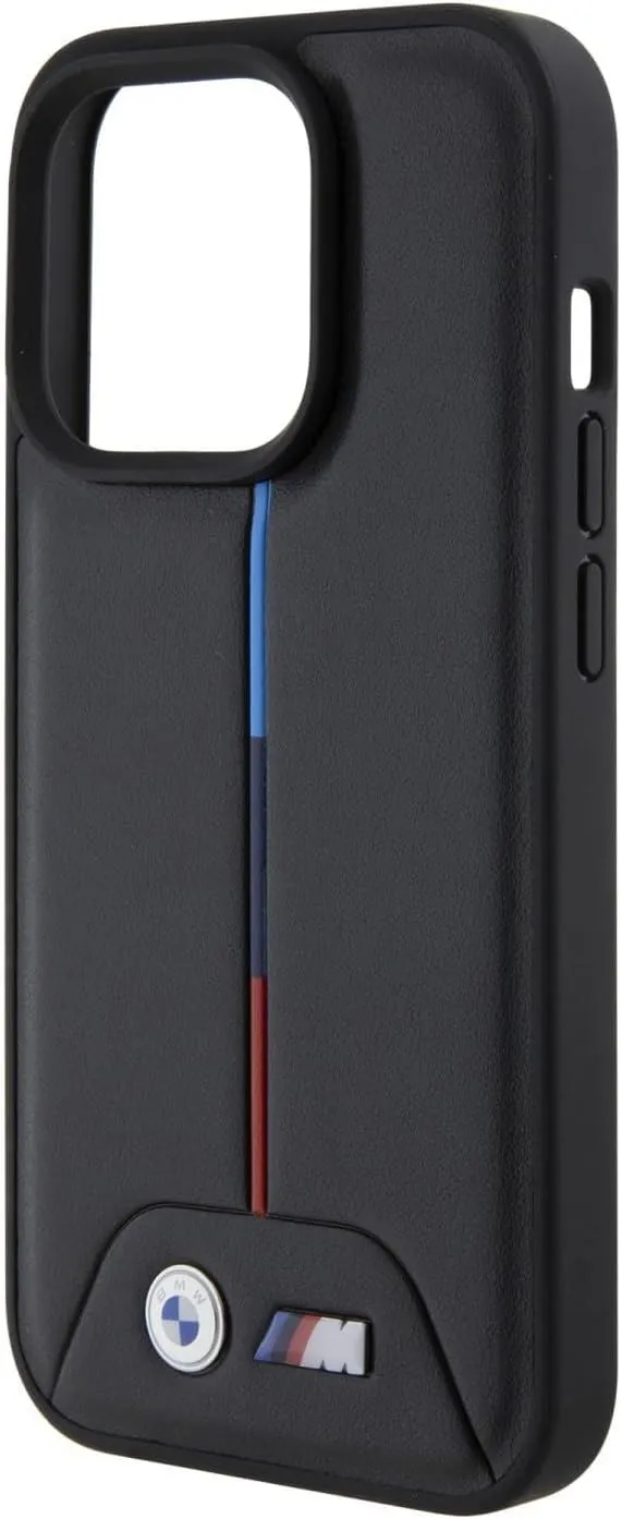 BMW Quilted Tricolour Case for iphone 15 Pro Max 6.7" Black - BMHCP15X22PVTK