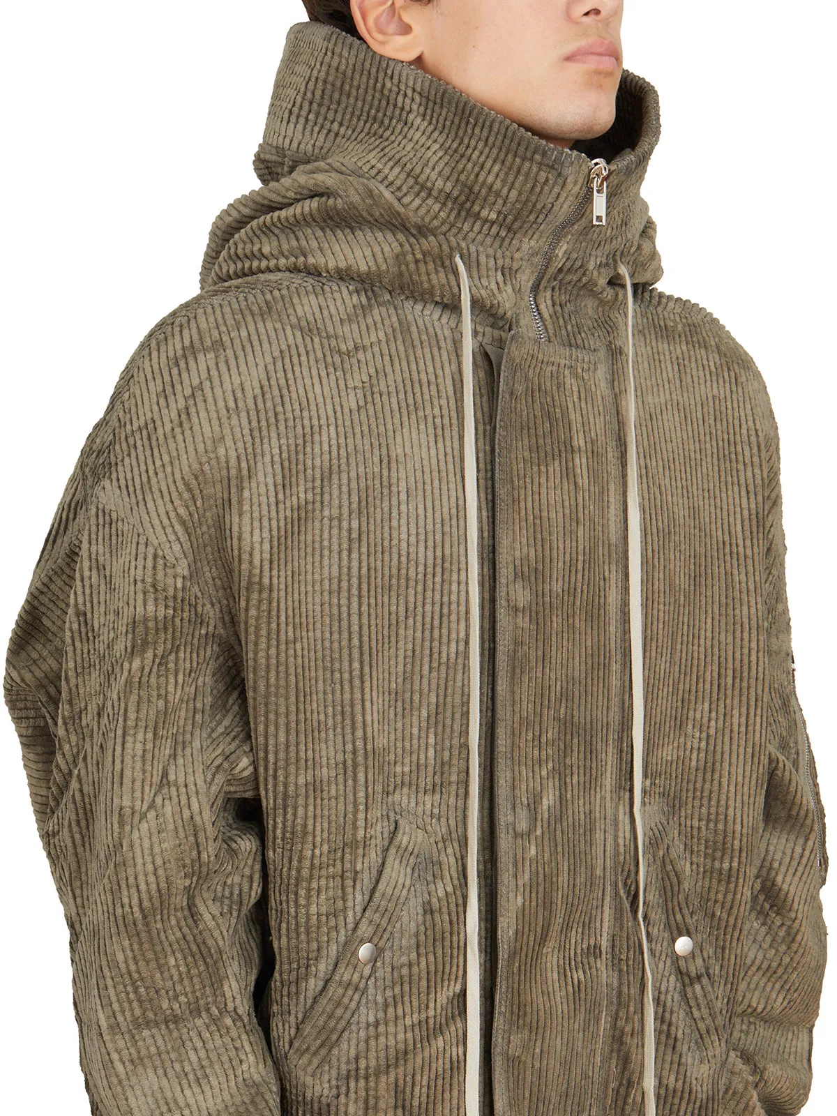 BOMBER IMBOTTITO HOODED LONG BOMBER DUST