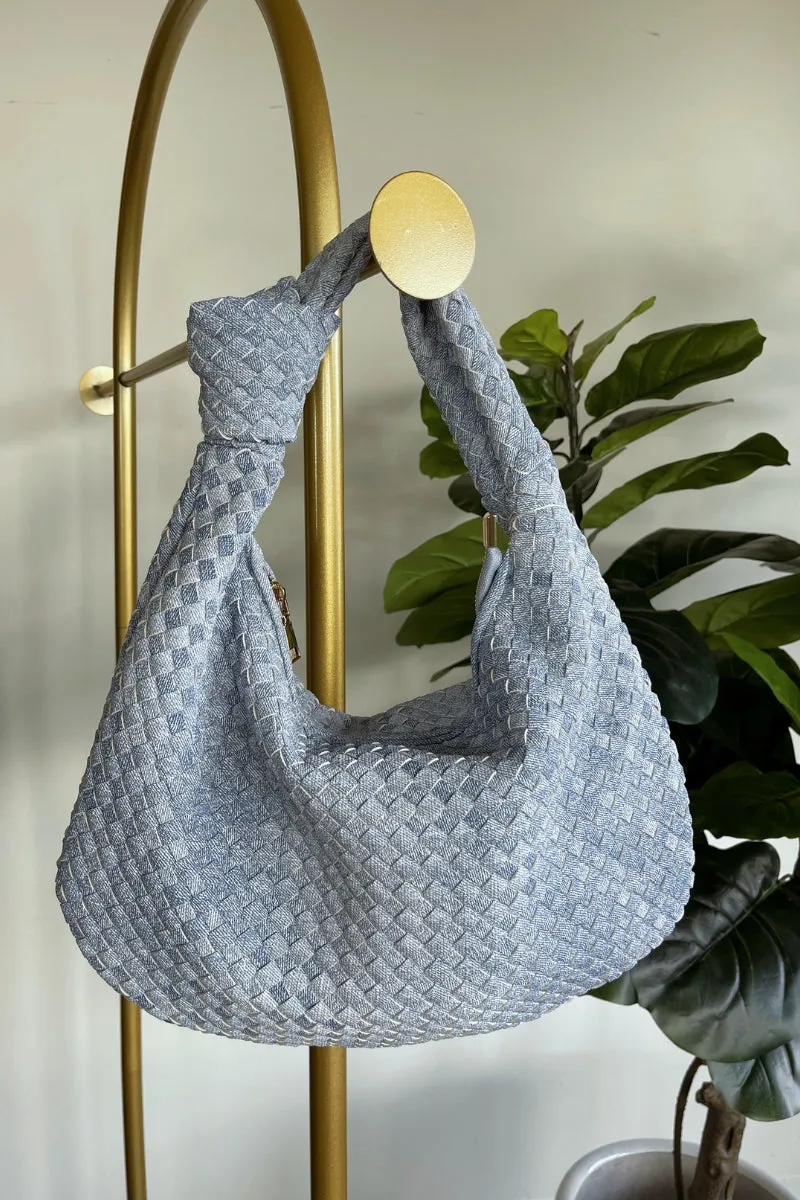 Brigitte Woven Knotted Shoulder Bag