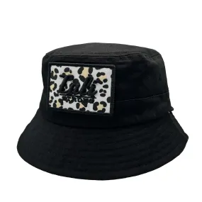 CALI Strong Leopard Reversible Black Bucket Hat Tactical Morale Patch