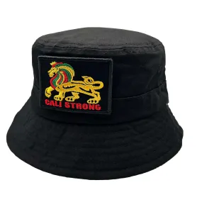 CALI Strong Lord Rasta Reversible Tribal Black Bucket Hat Tactical Morale Patch