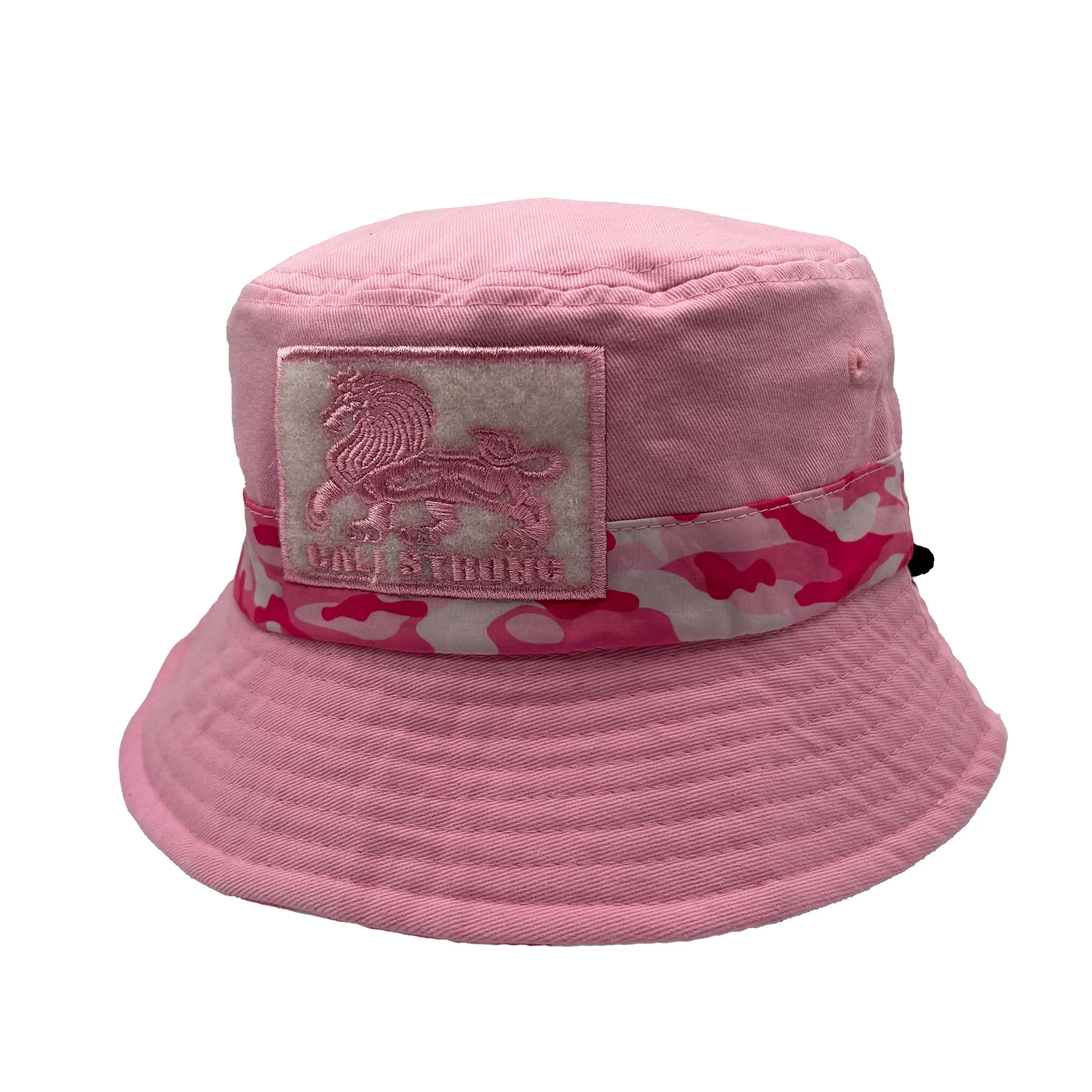 CALI Strong Pink Camo Reversible Bucket Hat Tactical Morale Patch