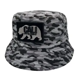 CALI Strong Urban Camo Reversible White Bucket Hat Tactical Morale Patch