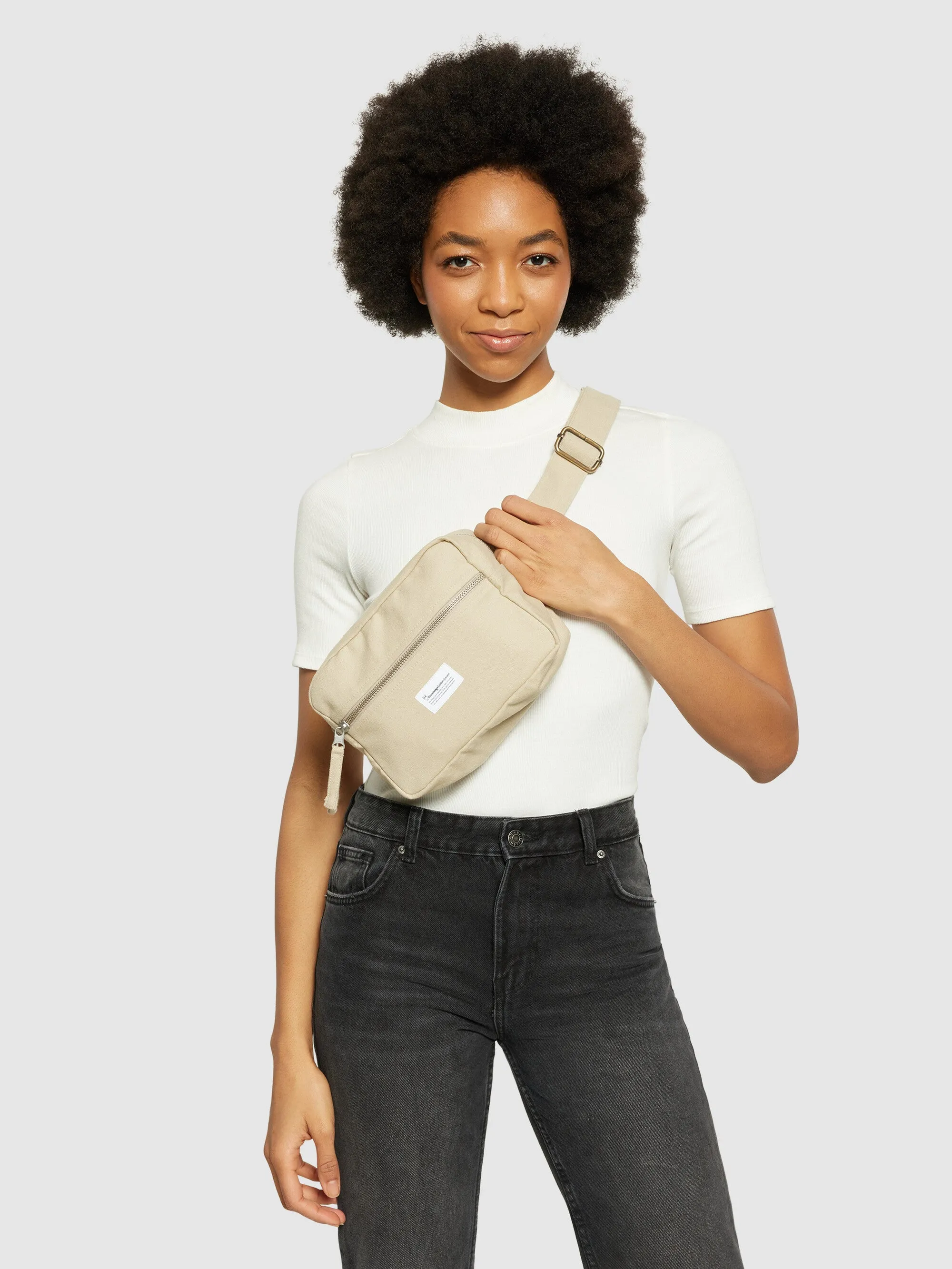 Canvas bumbag - GOTS/Vegan - Light feather gray