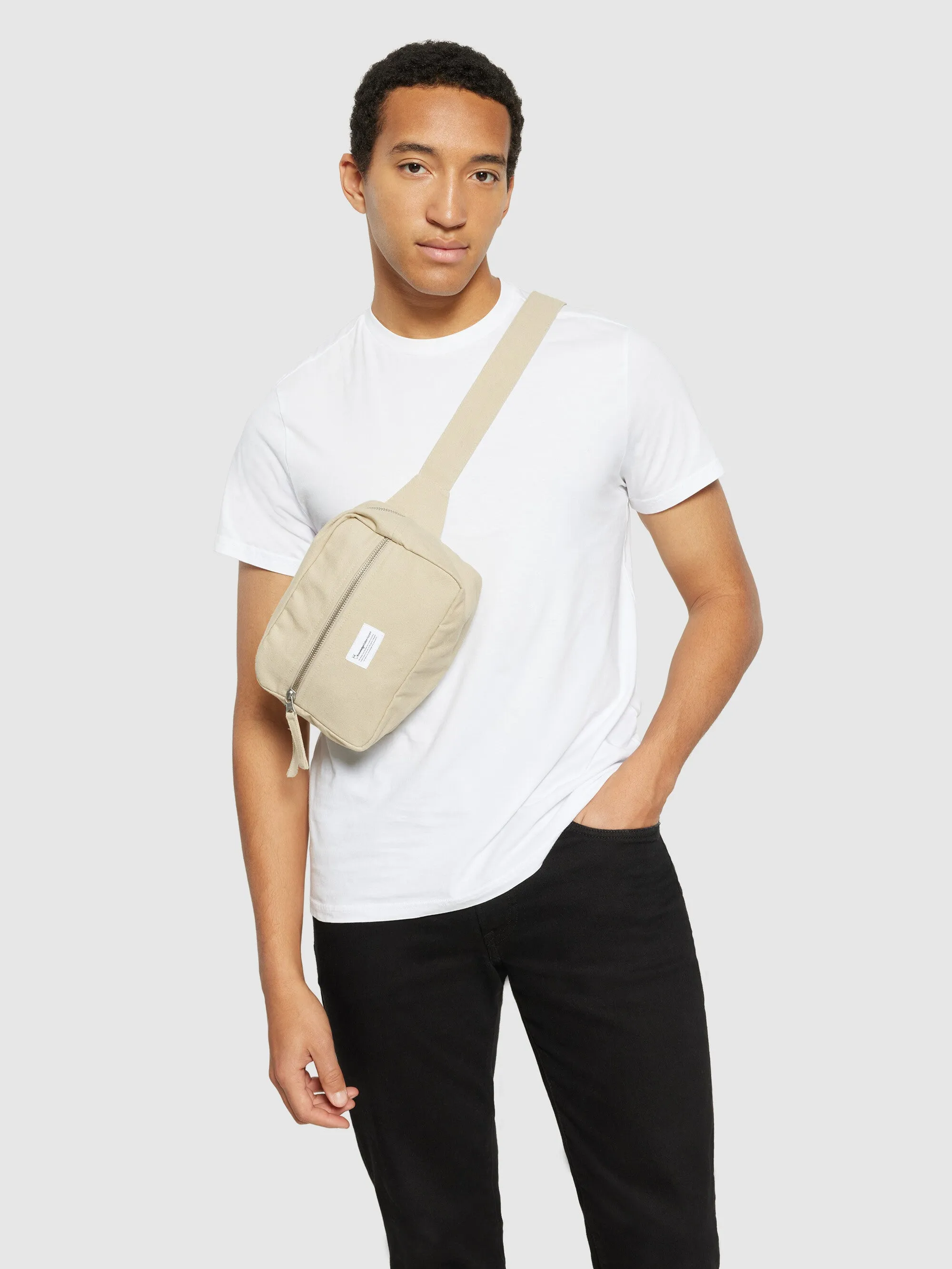 Canvas bumbag - GOTS/Vegan - Light feather gray