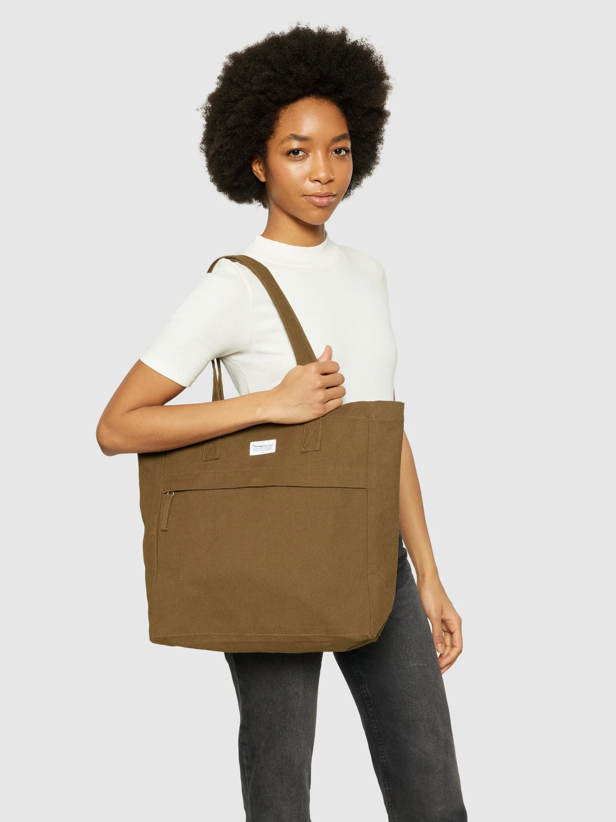 Canvas tote bag GOTS/Vegan - Dark Olive