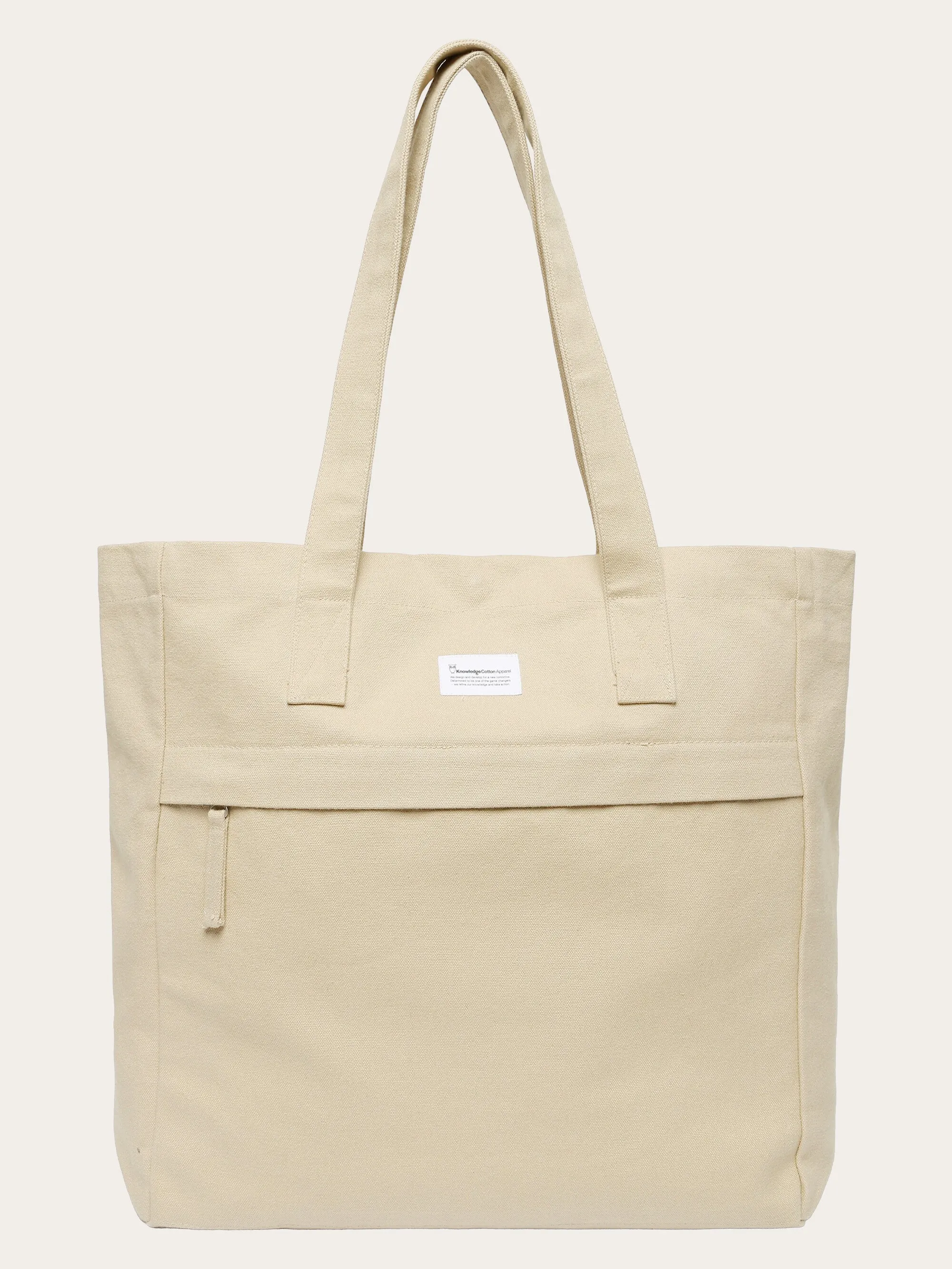 Canvas tote bag GOTS/Vegan - Light feather gray