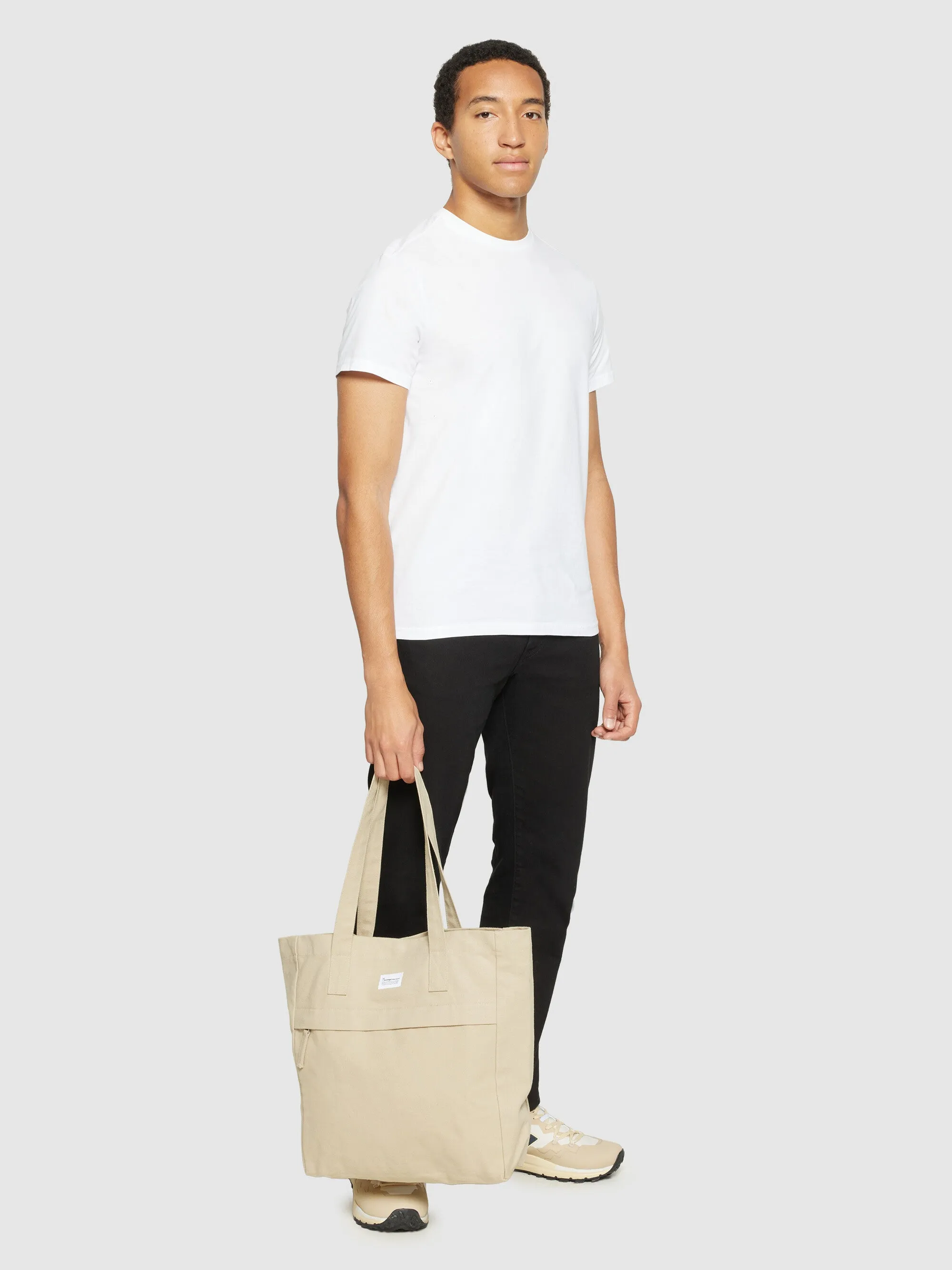 Canvas tote bag GOTS/Vegan - Light feather gray