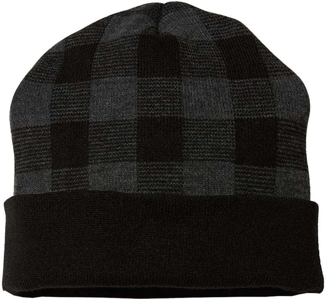 CAP AMERICA Plaid Knit with Cuff