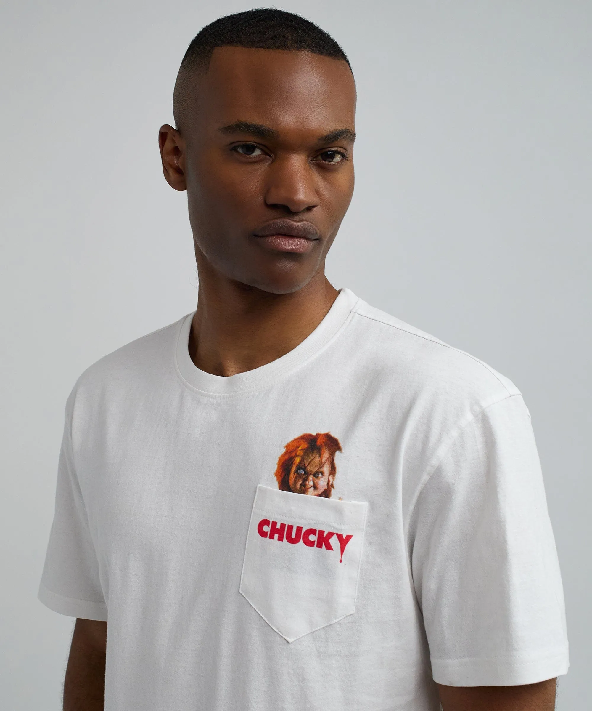 Chucky Pocket Short Sleeve Tee - White