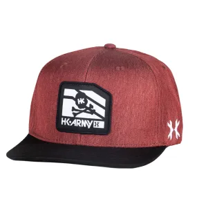 Clip Snapback Hat - Black/Burgundy