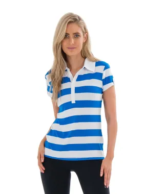 COLEMAN STRIPED POLO - ROYAL BLUE