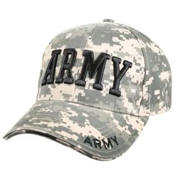 Deluxe Army Embroidered Low Profile Insignia Cap