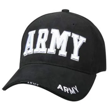 Deluxe Army Embroidered Low Profile Insignia Cap