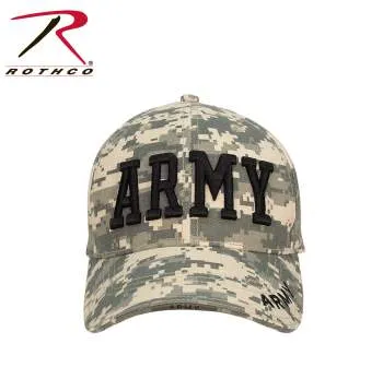 Deluxe Army Embroidered Low Profile Insignia Cap