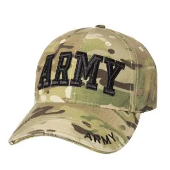 Deluxe Army Embroidered Low Profile Insignia Cap