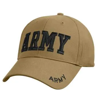 Deluxe Army Embroidered Low Profile Insignia Cap