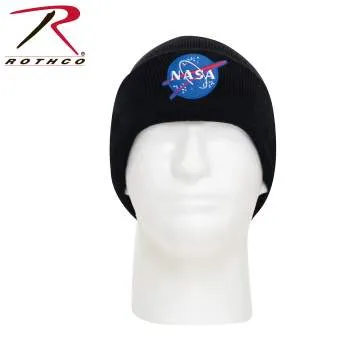 Deluxe NASA Meatball Logo Embroidered Watch Cap - Black