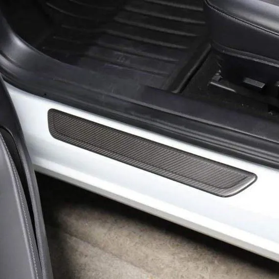 Door Sill Scuff Plates Cover for Tesla Model 3 - Carbon Fiber Exterior Mods