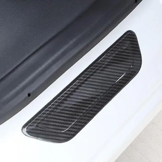 Door Sill Scuff Plates Cover for Tesla Model 3 - Carbon Fiber Exterior Mods