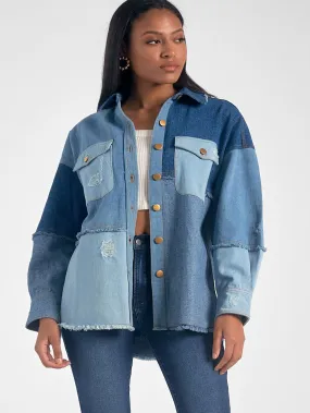 Elan Denim Patchwork Jacket