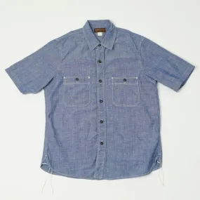 Freewheelers 2323005 'Head Man' Cut Sleeve Shirt - Vintage Indigo