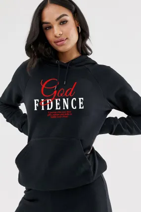 GOD FIDENCE GRAPHIC WOMEN HOODIE